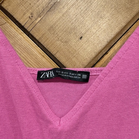 ZARA Maxi tiered flowy boho Pink babydoll spaghetti strap maxi dress Small - Picture 5 of 6